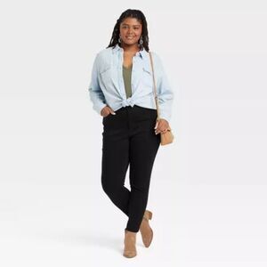 🆕🔥Women's Ava & Viv High Rise Skinny Jeans - Black, Sz 26